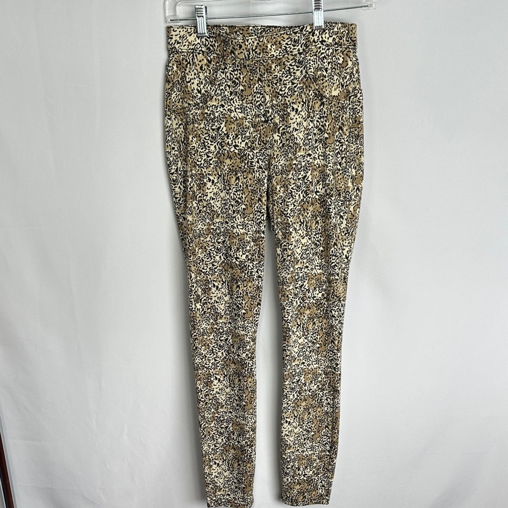 Hue Leopard Print Skinny Pants Leggings Size P/S (Small) Stretch - Picture 3 of 11